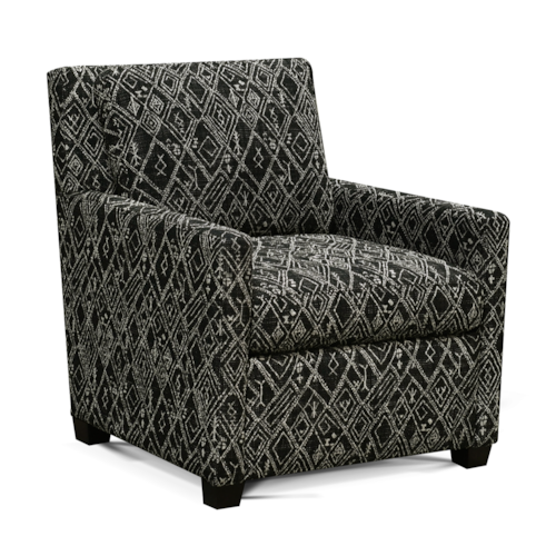 Contemporary Accent Chair with Track Arms