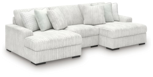 3-Piece Sectional With Double Chaise