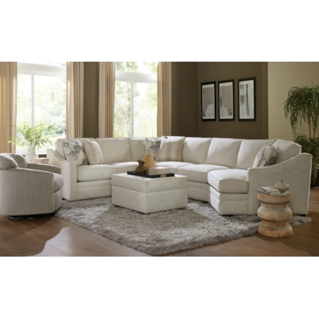 3-Piece Sectional Sofa with RAF Cuddler