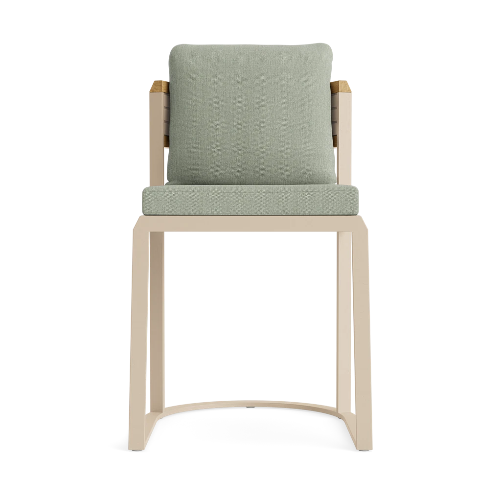 Brown Jordan Solenne Cushioned Slat-Back Counter Stool