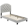 Crown Mark Gaby Twin Upholstered Platform Bed