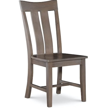 Ava Farmhouse Slat Back Dining Chair - Taupe Gray