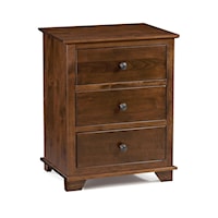 Farmhouse 3-Drawer Wide Nightstand