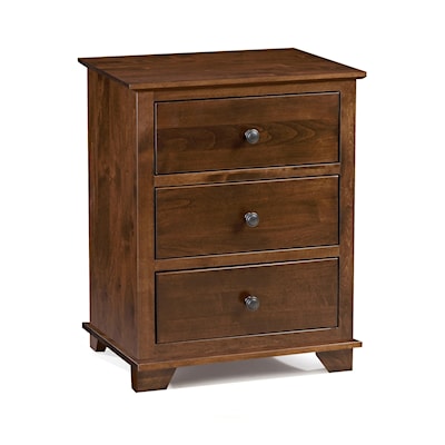 Archbold Furniture Portland 3-Drawer Wide Nightstand