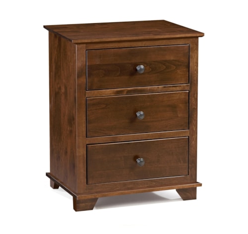 Farmhouse 3-Drawer Wide Nightstand