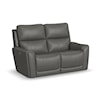 Flexsteel Harper Power Headrest & Lumbar Reclining Loveseat