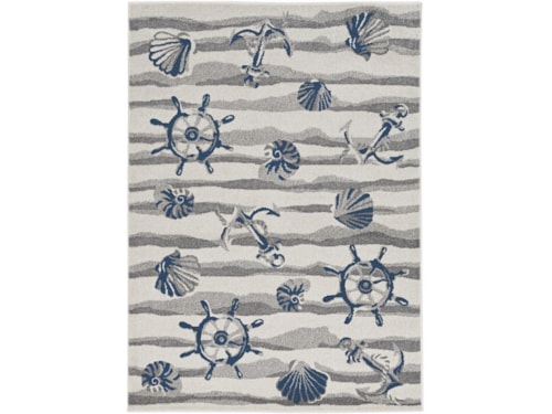 5'3" x 7'7" Ivory Rectangle Rug