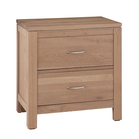 Transitional 2-Drawer Nightstand