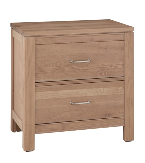 Transitional 2-Drawer Nightstand with French Dovetail Construction