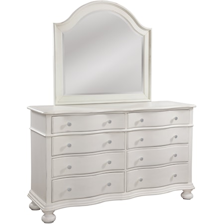 Dresser and Mirror Set