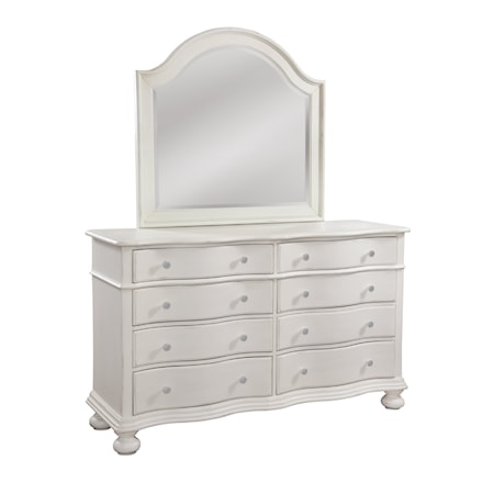 Dresser and Mirror Set