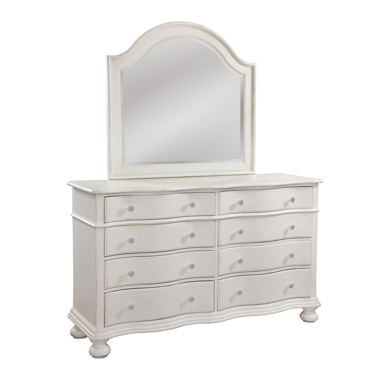 American Woodcrafters Rodanthe Dresser and Mirror Set