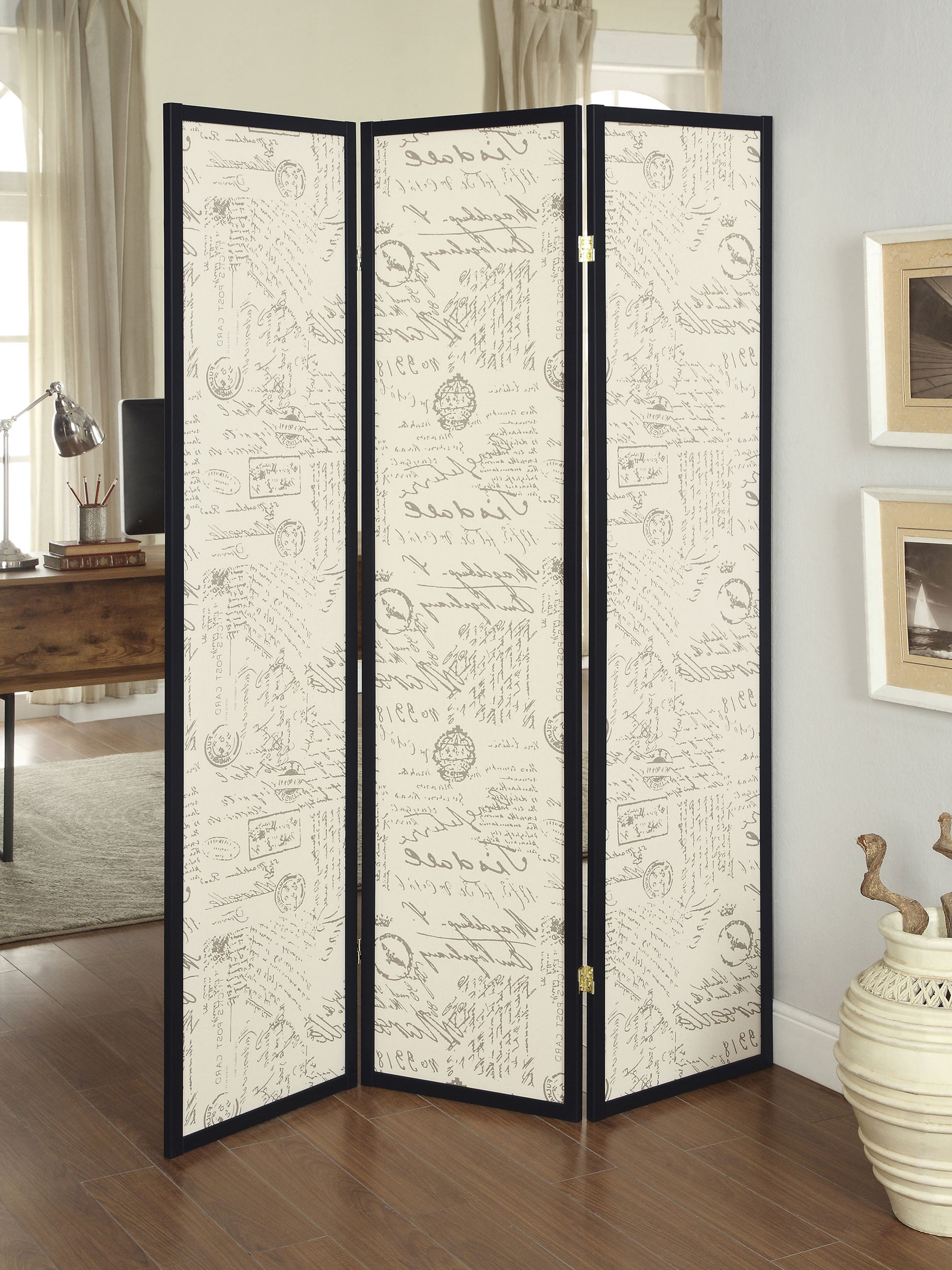 Coaster Felice 3-Panel Room Divider Folding Screen