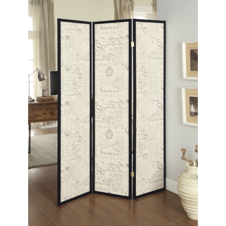 3-Panel Room Divider Folding Screen