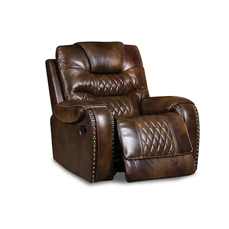 Power Headrest Recliner with Channel-Tufting