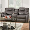 Powell's Motion Avalon Double Reclining Loveseat with Console