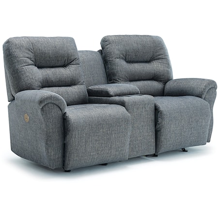 Customizable Power Space Saver Reclining  Loveseat with Cupholder Storage Console and USB Charger