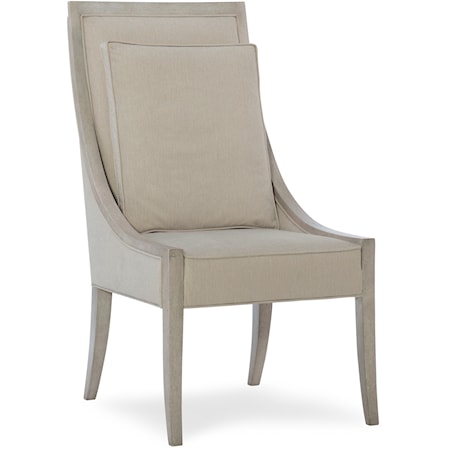 Contemporary Upholstered Host Chair with Back Cushion