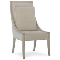 Contemporary Upholstered Host Chair with Back Cushion