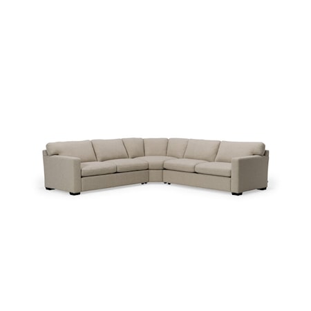 Madison Track Arm 3-Piece Sectional Sofa