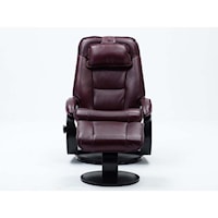 Contemporary Swivel Recliner and Ottoman