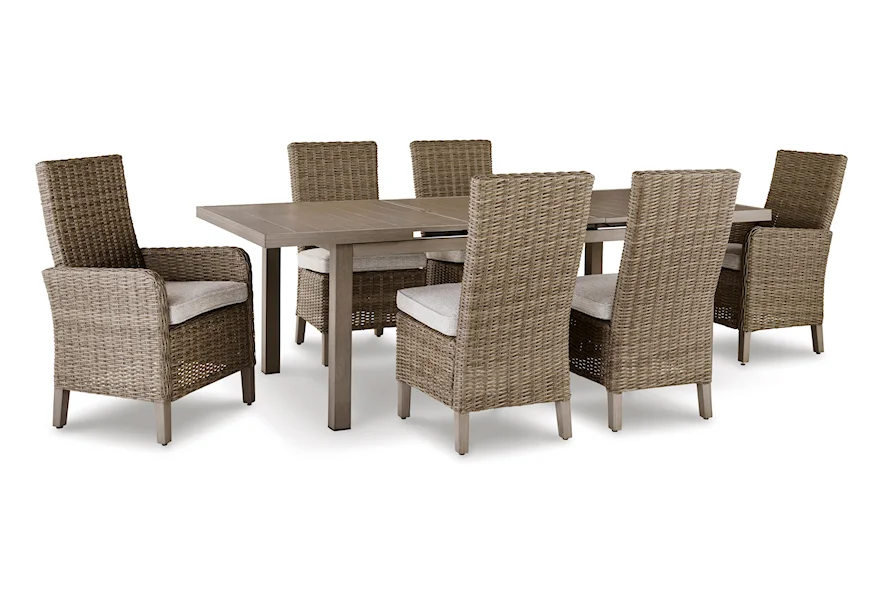 Beach Front 7-Piece Outdoor Dining Set by Signature Design by Ashley at Esprit Decor Home Furnishings