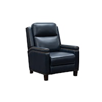 Transitional Recliner with Upholstered Leather