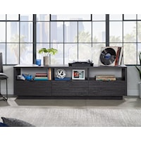 Contemporary Modern 3-Drawer TV Credenza with Display Storage