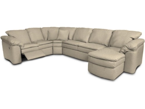 Casual 5-Piece Reclining Sectional Sofa with Chaise