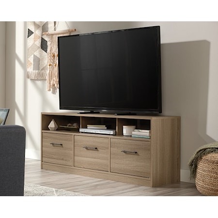 Transitional 3-Shelf Credenza - Summer Oak