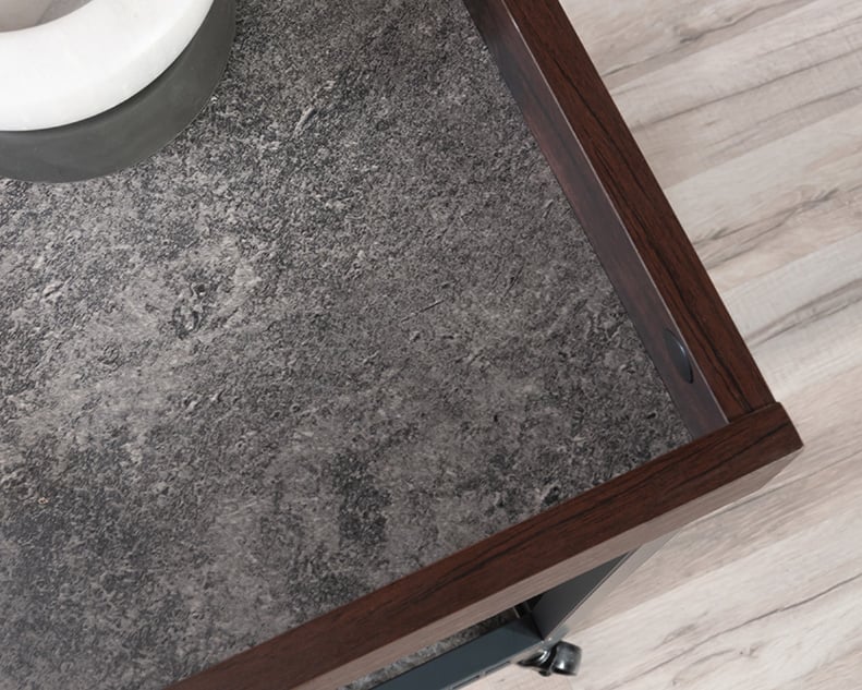 Sauder Market Commons Rolling Bar Cart