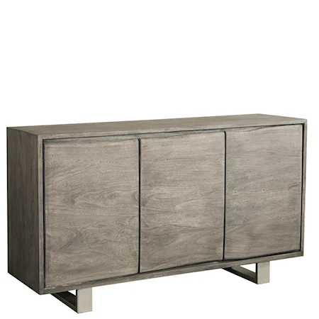 3-Door Sideboard with Live-Edge Design