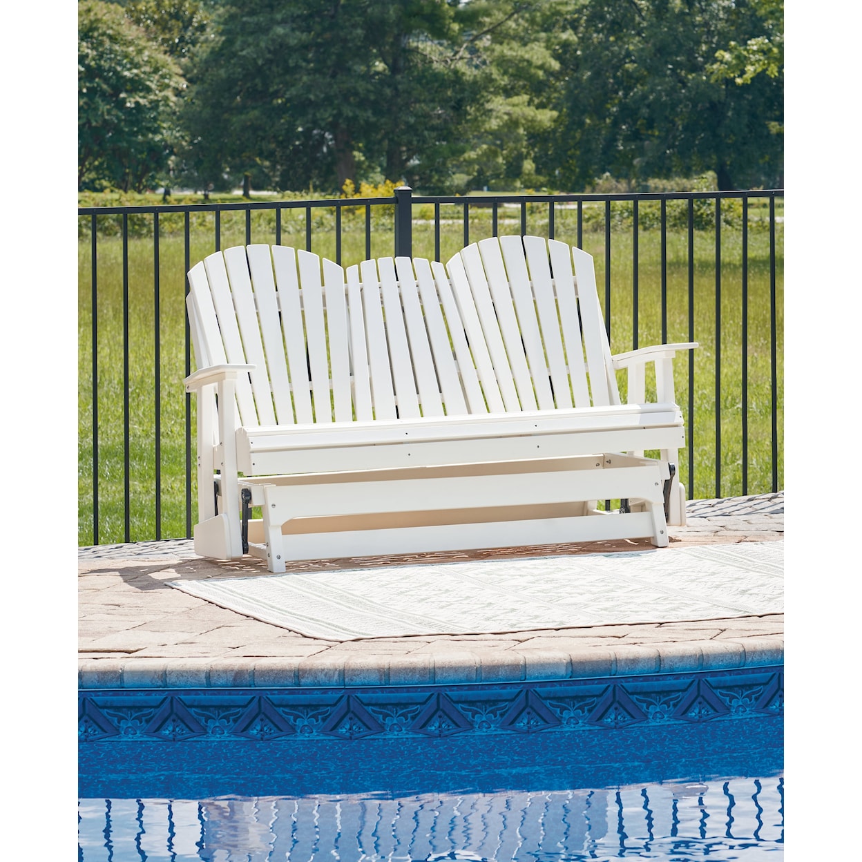 Ashley Furniture Signature Design Hyland wave Outdoor Glider Loveseat