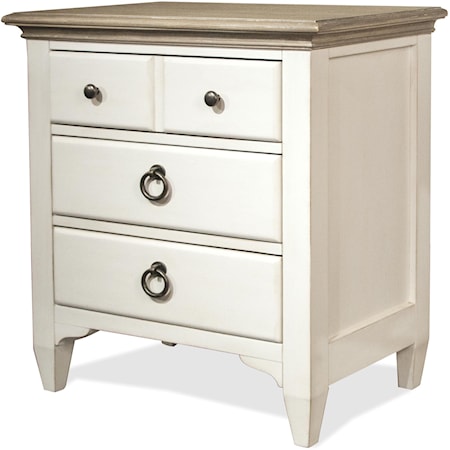 3-Drawer Nightstand with Dual USB Charging Port