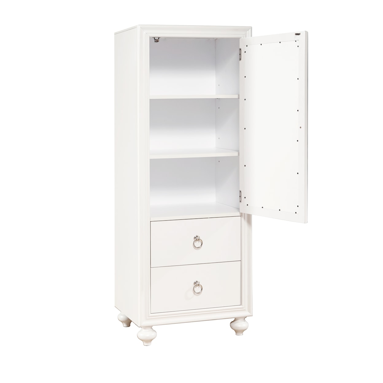 Samuel Lawrence Bella White Kids Two Drawer Shelved Wardrobe