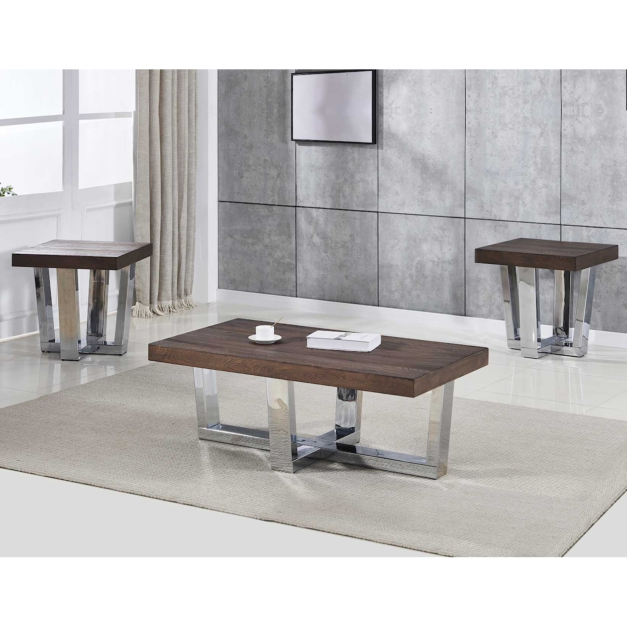 Steve Silver Laredo Cocktail Table, 2 End Table