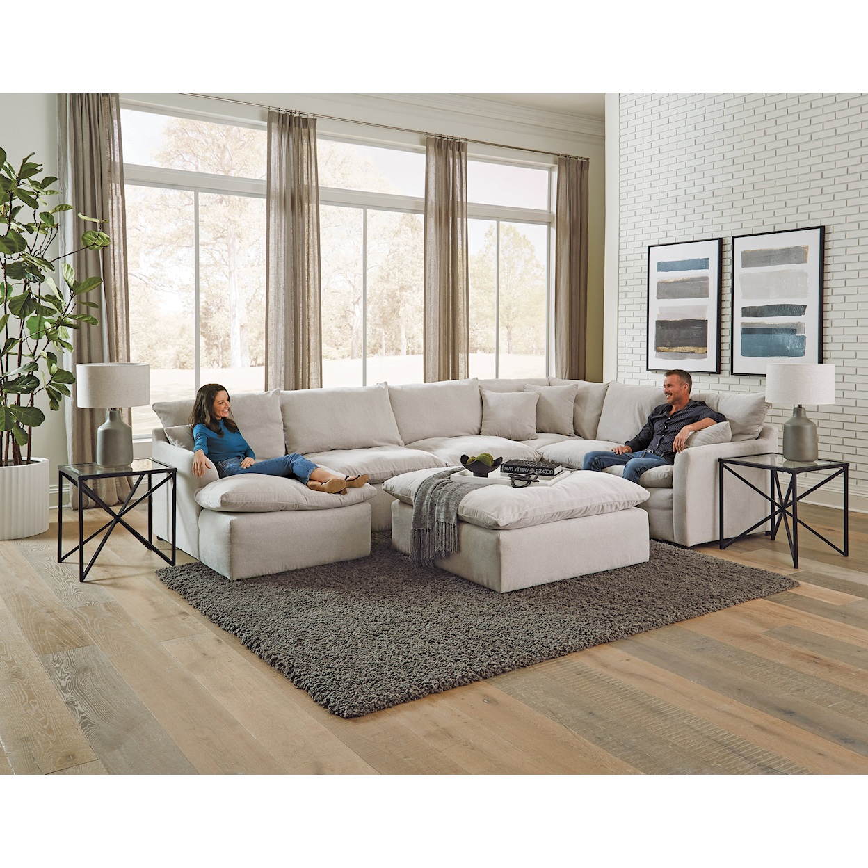 Jackson Furniture 1345 Harper 4-Piece Sectional Sofa