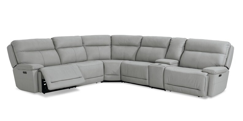 Bassett Club Level - Fletcher Transitional 6-Piece Power Sectional Sofa