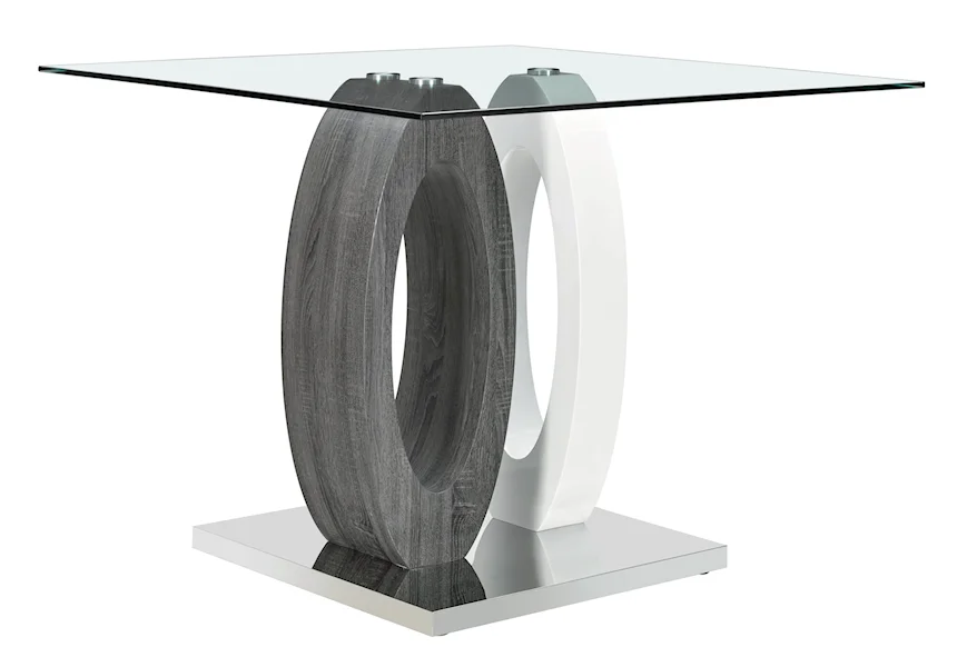 1628 Grey-White Square Bar Table by Global Furniture at Dream Home Interiors