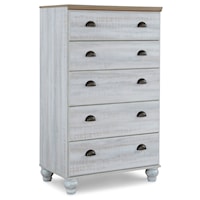 Two-Tone Farmhouse Chest of Drawers