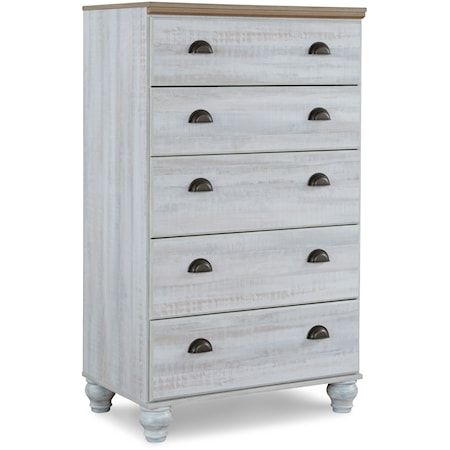 Two-Tone Farmhouse Chest of Drawers