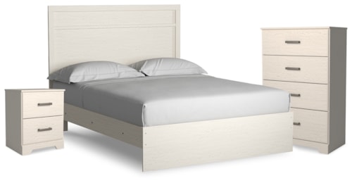 3pc Queen Panel Bed, Chest & Nightstand 