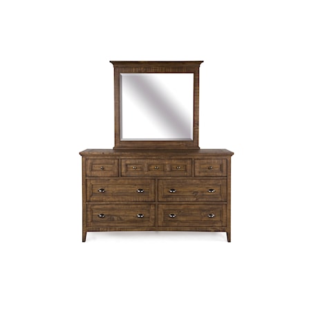 7-Drawer Dresser and Mirror Set