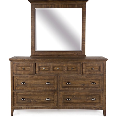 7-Drawer Dresser and Mirror Set