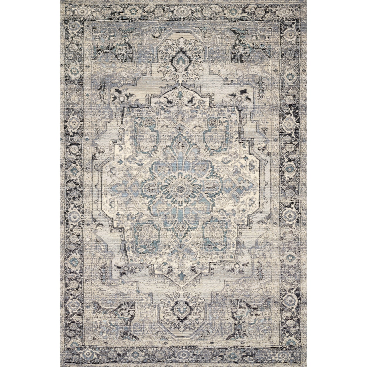 Loloi Rugs Mika 2'5" x 11'2" Grey / Blue Rug