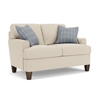 Contemporary Loveseat with Mailbox Arms