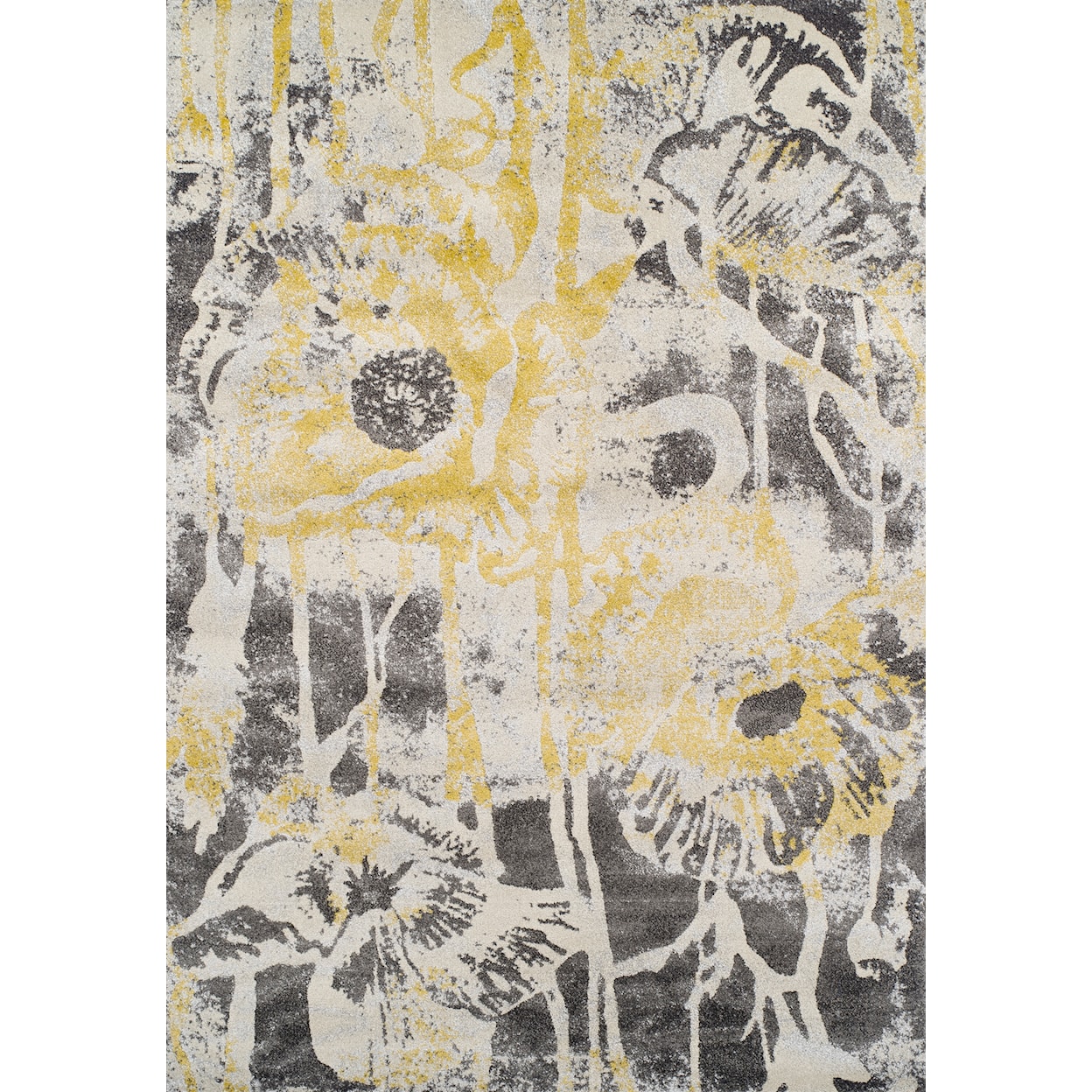 Dalyn Modern Greys Lemon 5'3"X7'7" Rug