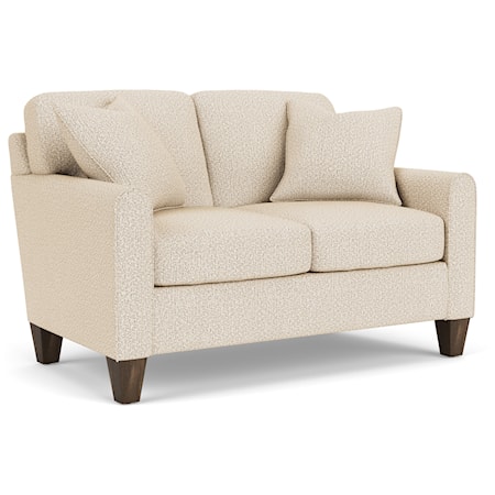 Contemporary Loveseat with Mailbox Arms