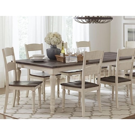 7-Piece Table and Ladderback Chair Set
