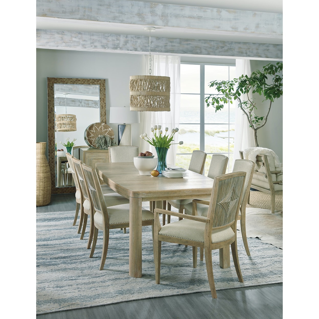 Hooker Furniture Surfrider 9-Piece Dining Table and Chair Set